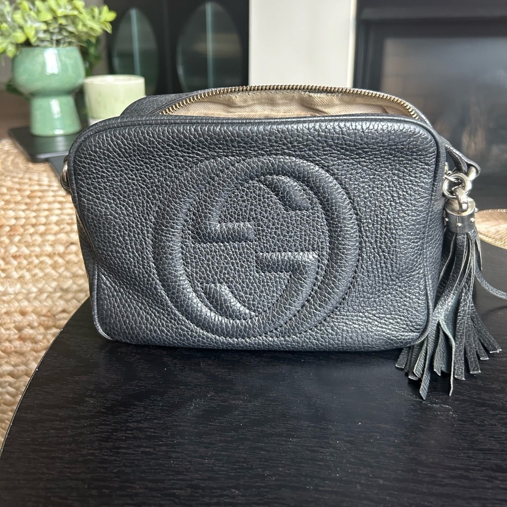 Gucci Black Leather Crossbody Bag